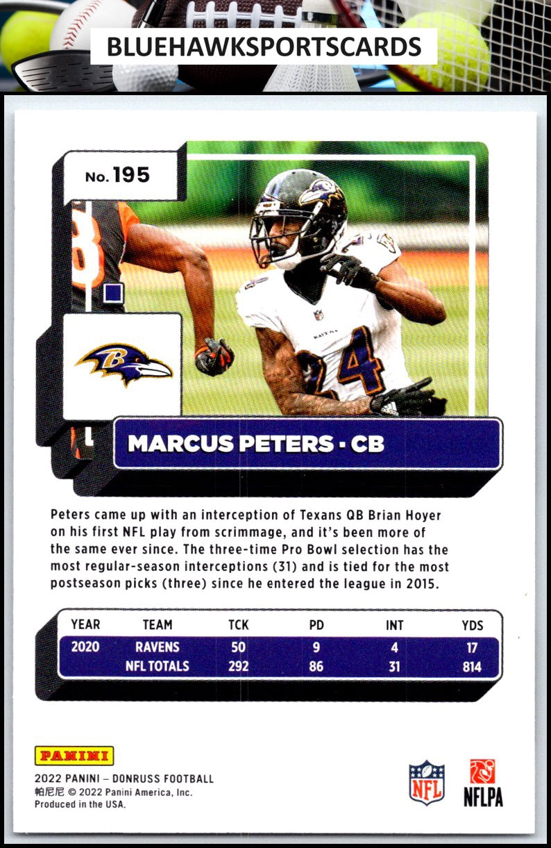 2022 Donruss #195 Marcus Peters