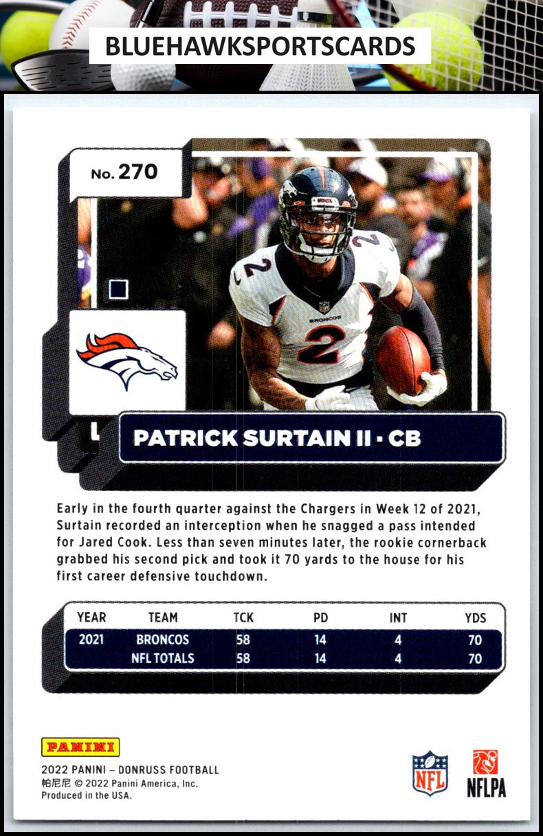 2022 Donruss #270 Patrick Surtain II