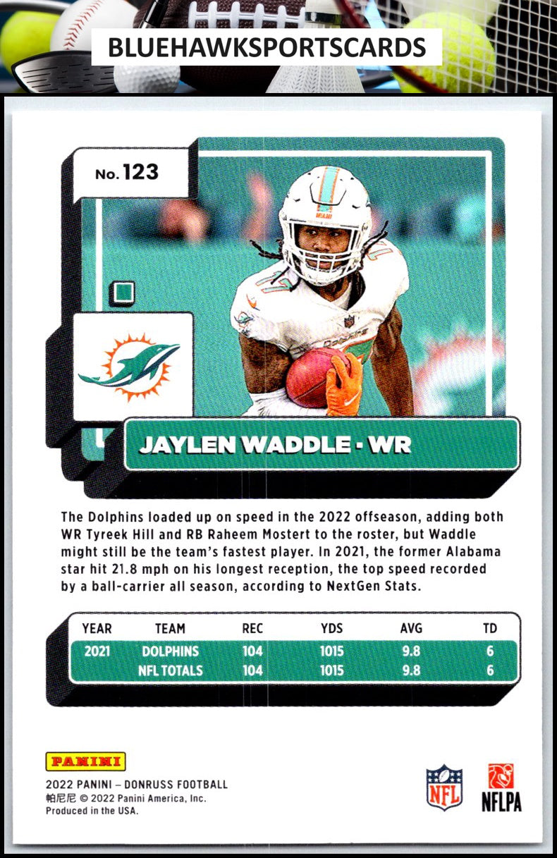 2022 Donruss #123 Jaylen Waddle