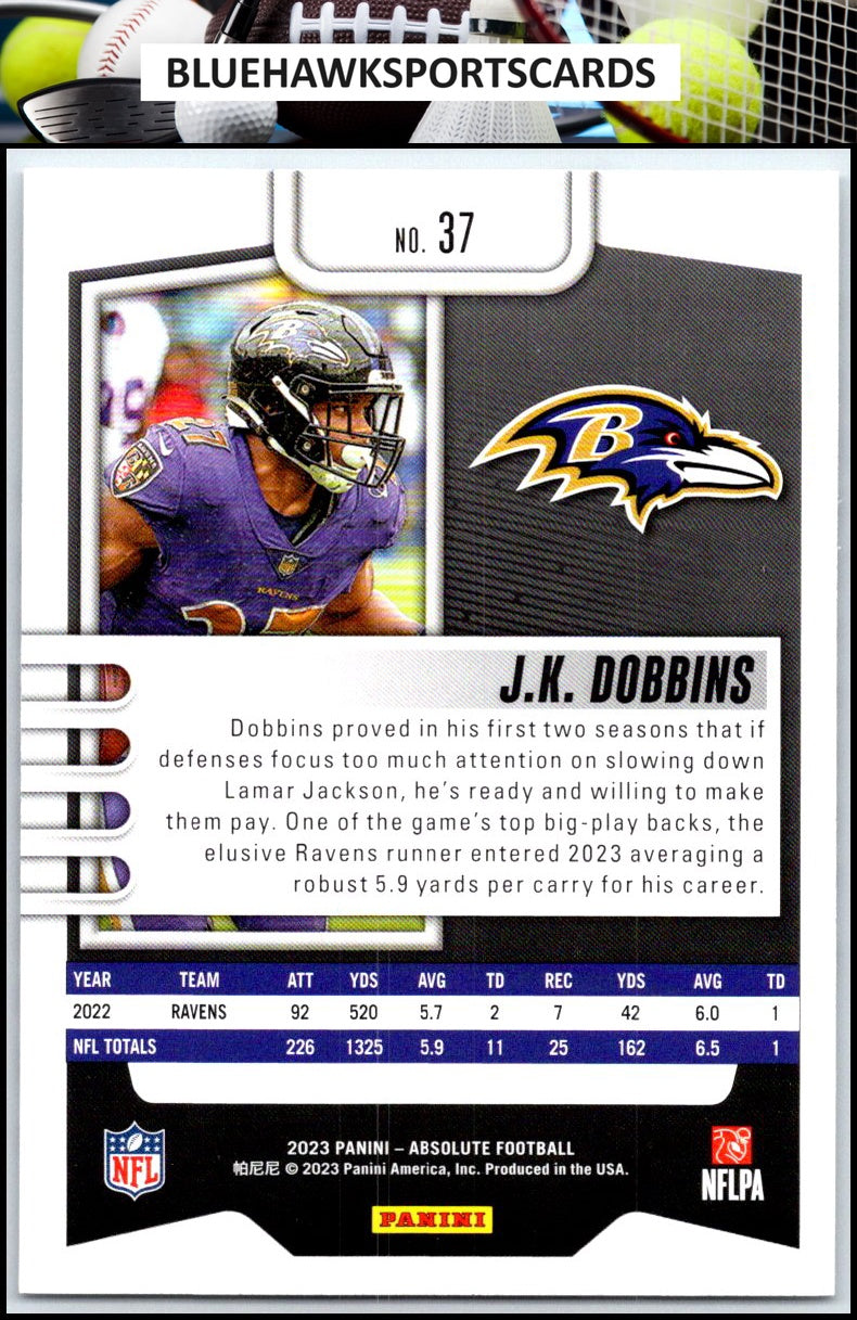 2023 Panini Absolute #37 J.K. Dobbins Retail