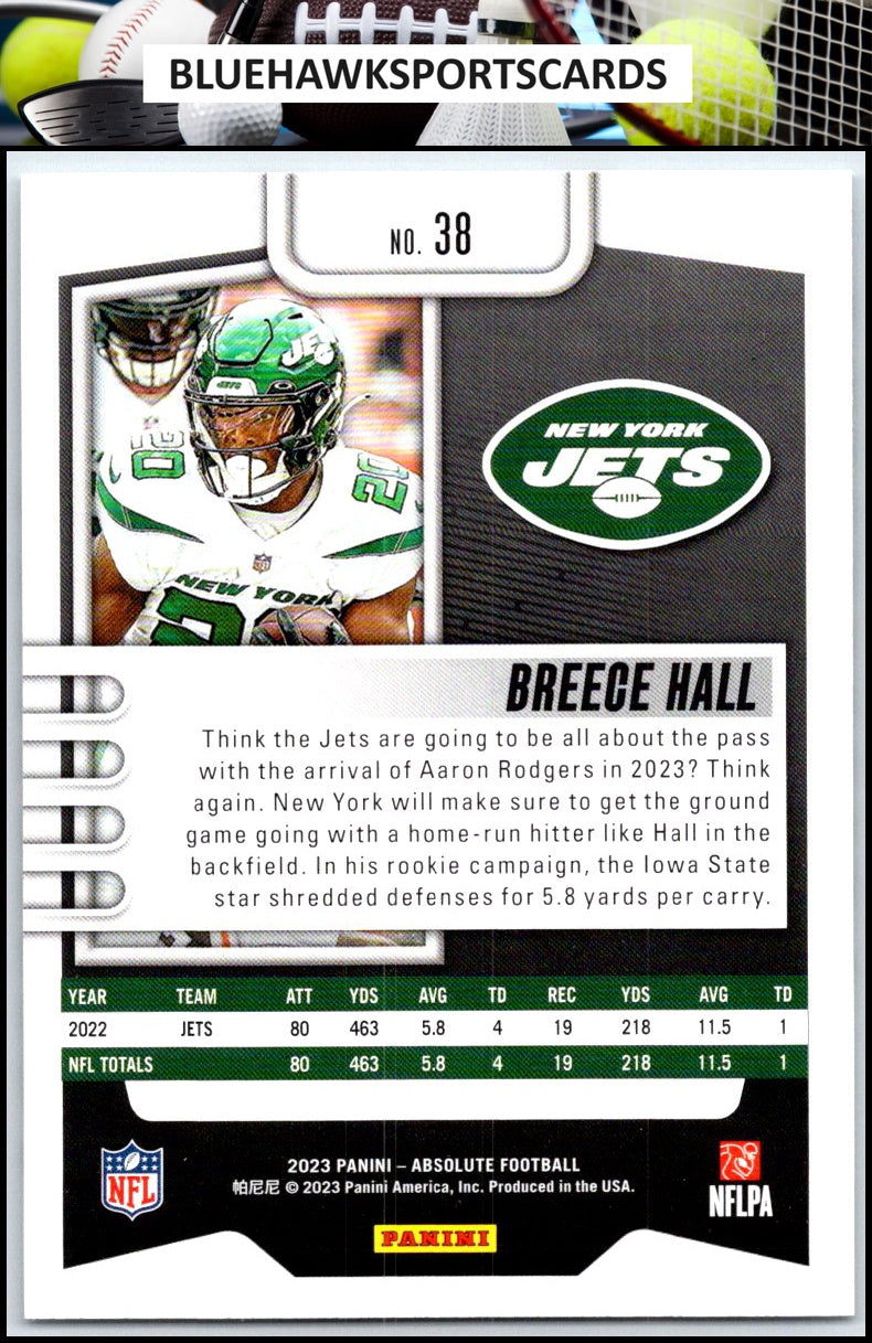 2023 Panini Absolute #38 Breece Hall Retail