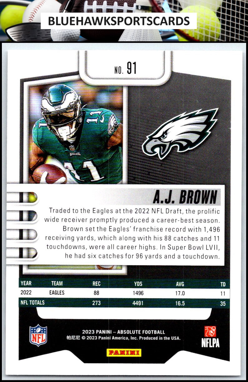 2023 Panini Absolute #91 A.J. Brown Retail