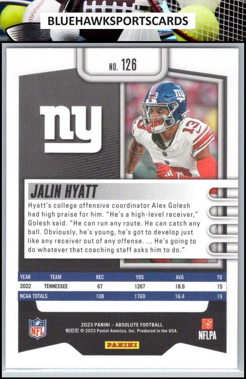 2023 Panini Absolute #126 Jalin Hyatt Retail