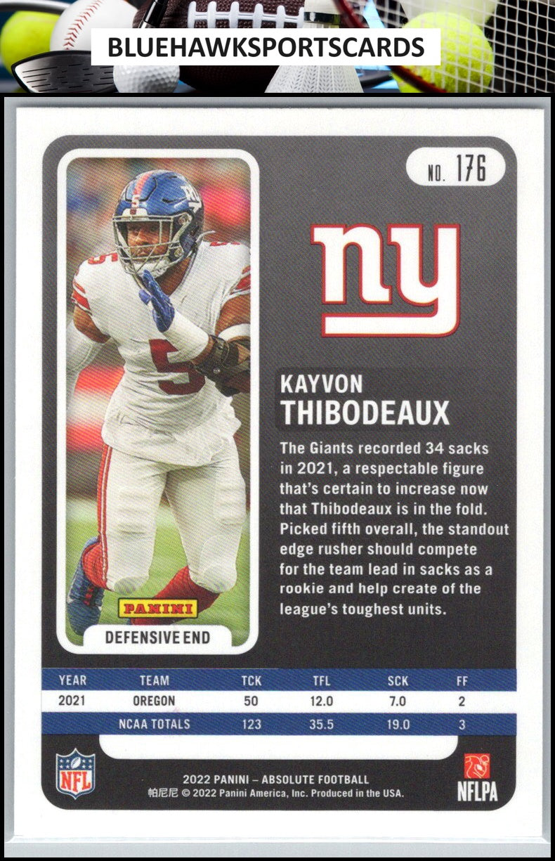 2022 Panini Absolute #176 Kayvon Thibodeaux Retail