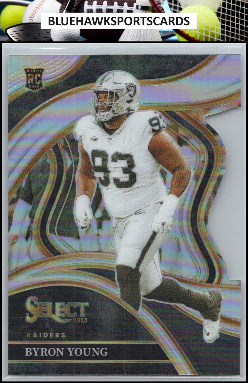 2023 Panini Select #290 Byron Young Black and Green Prizms Die Cuts