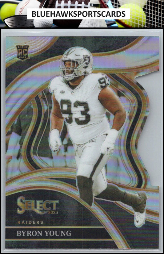 2023 Panini Select #290 Byron Young Black and Green Prizms Die Cuts