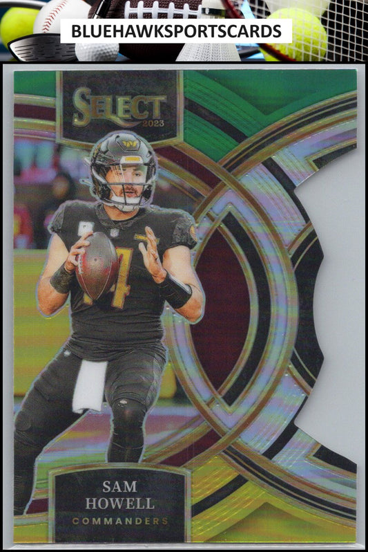 2023 Panini Select #158 Sam Howell Black and Green Prizms Die Cuts