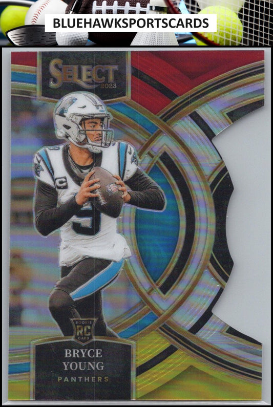 2023 Panini Select #167 Bryce Young Red and Yellow Prizms Die Cuts