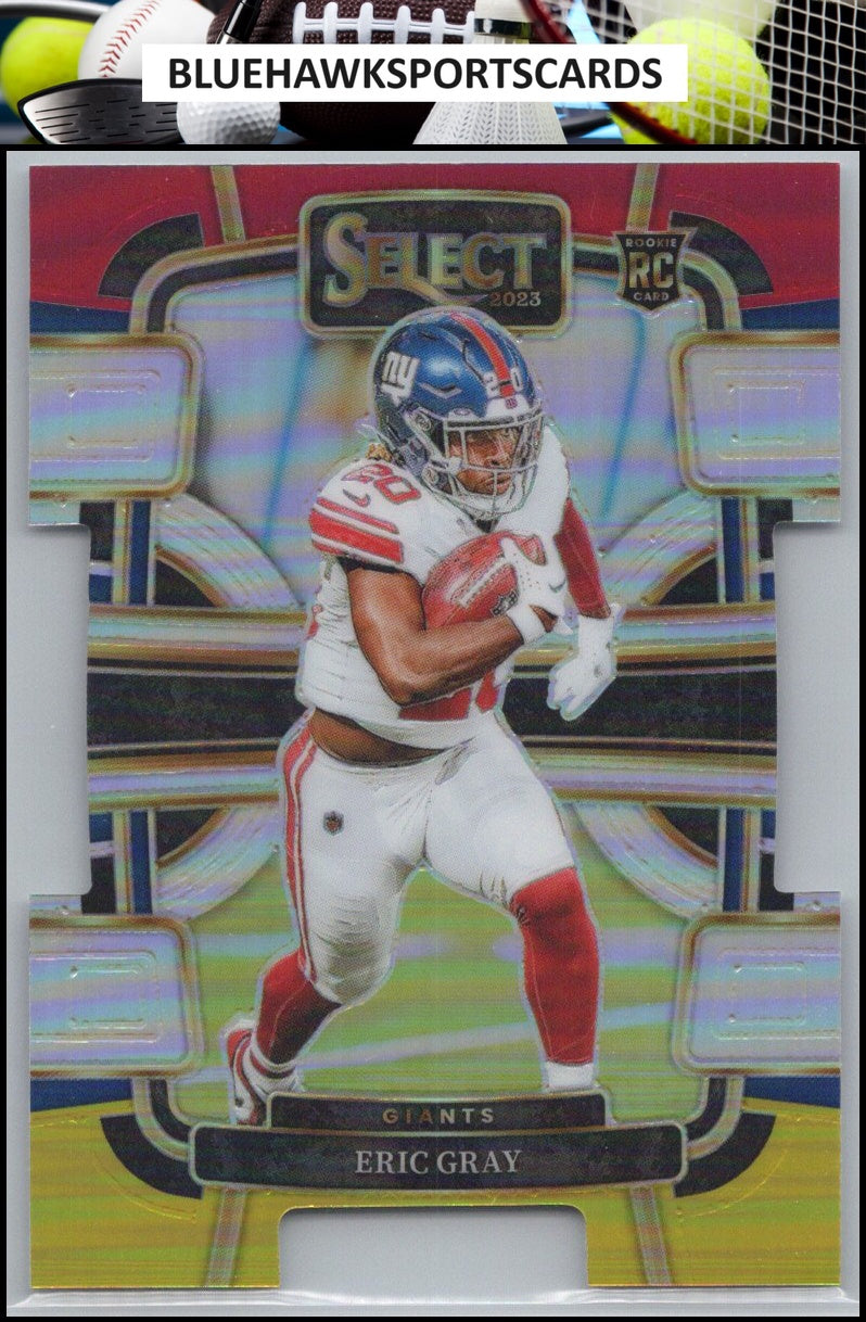 2023 Panini Select #74 Eric Gray Red and Yellow Prizms Die Cuts