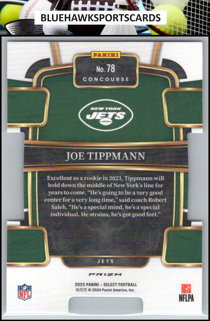 2023 Panini Select #78 Joe Tippmann Red and Yellow Prizms Die Cuts
