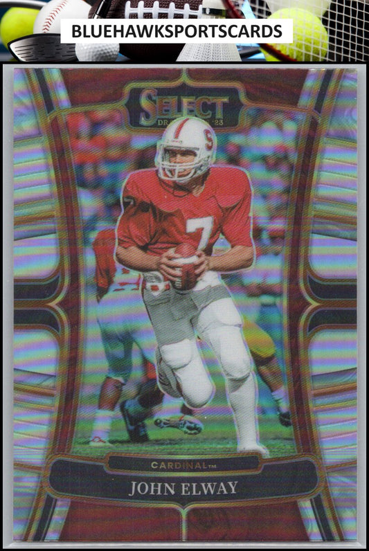 2023 Panini Select Draft Picks #97 John Elway Silver Prizm
