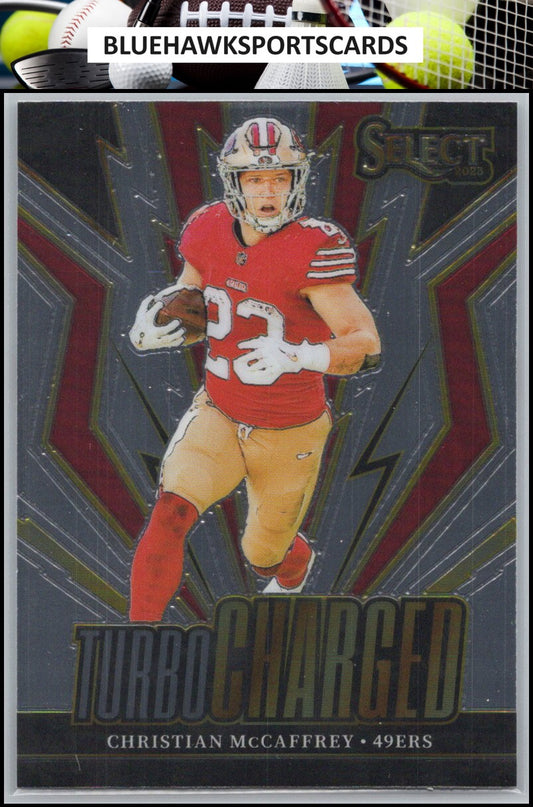 2023 Panini Select #TUR-CMC Christian McCaffrey Turbocharged