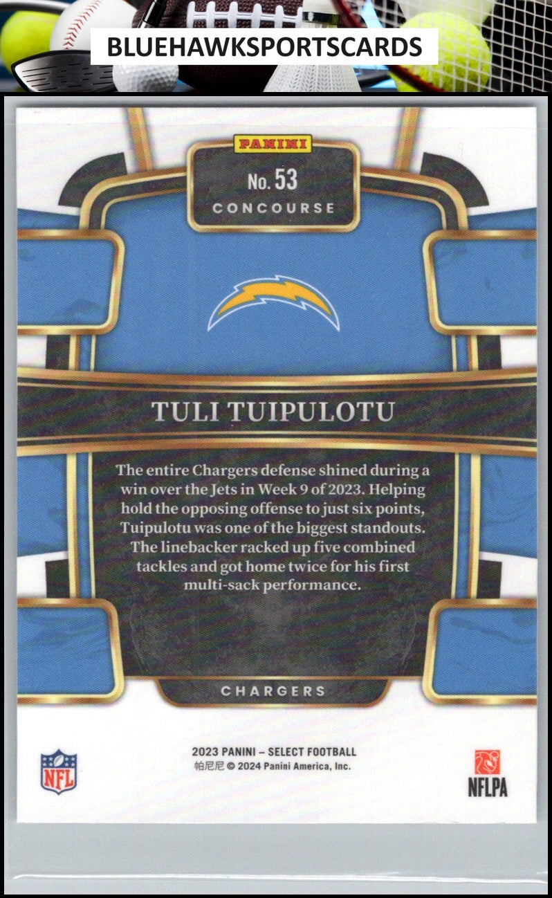 2023 Panini Select #53 Tuli Tuipulotu