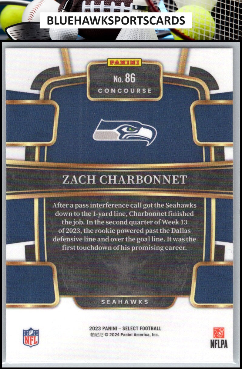 2023 Panini Select #86 Zach Charbonnet