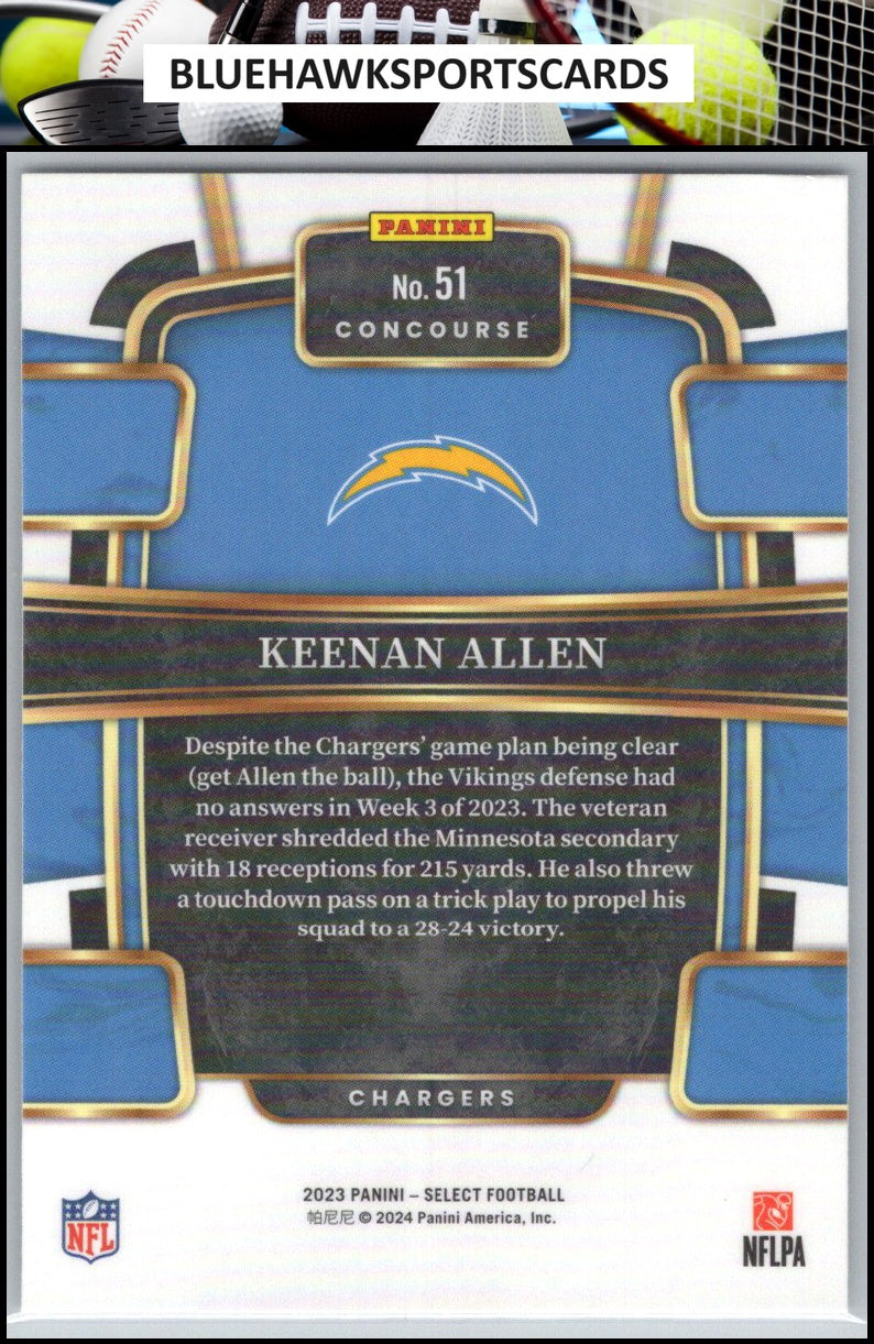 2023 Panini Select #51 Keenan Allen