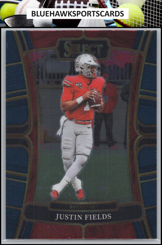 2023 Panini Select Draft Picks #38 Justin Fields Blue Retail