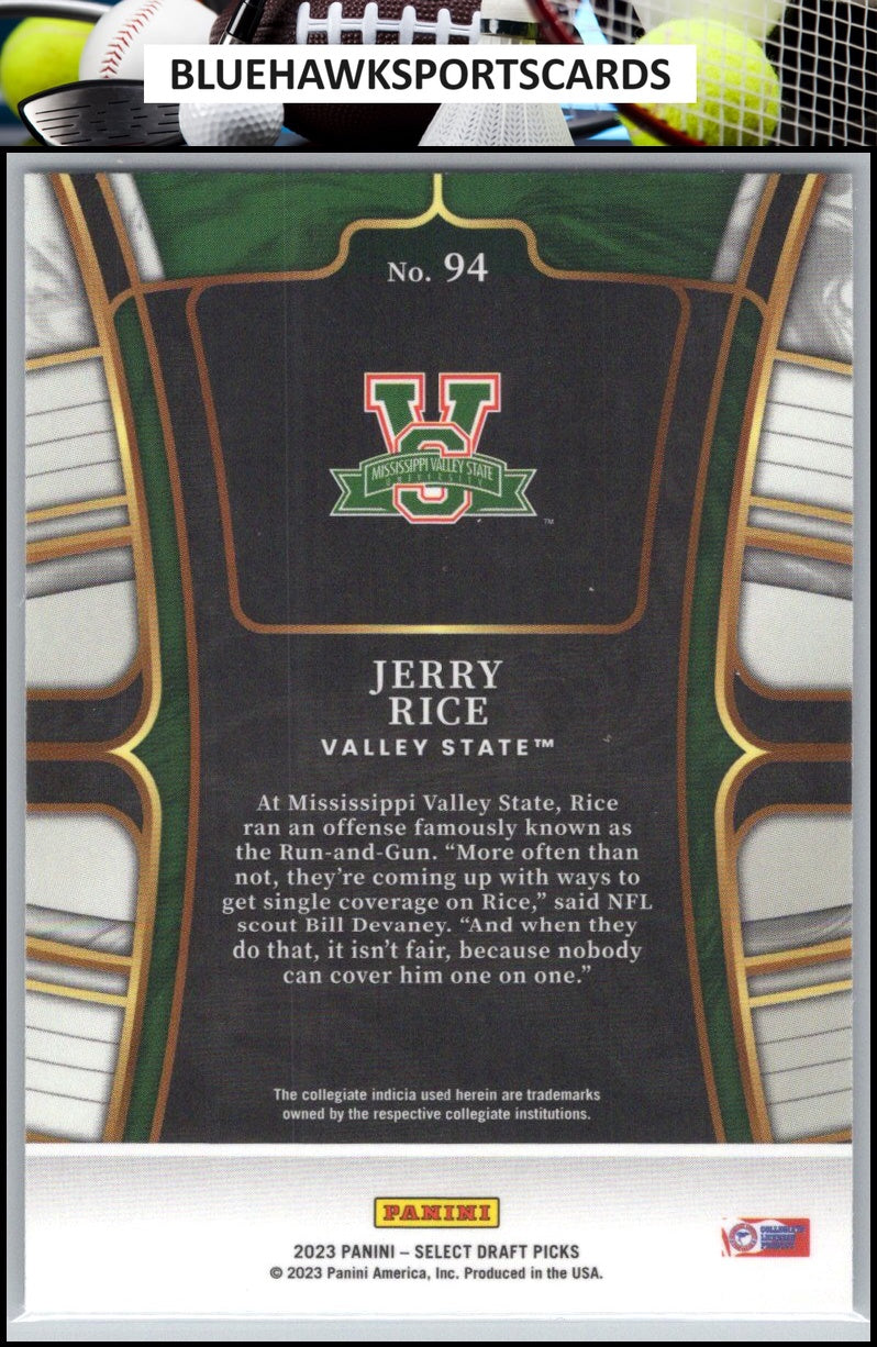 2023 Panini Select Draft Picks #94 Jerry Rice Blue Retail