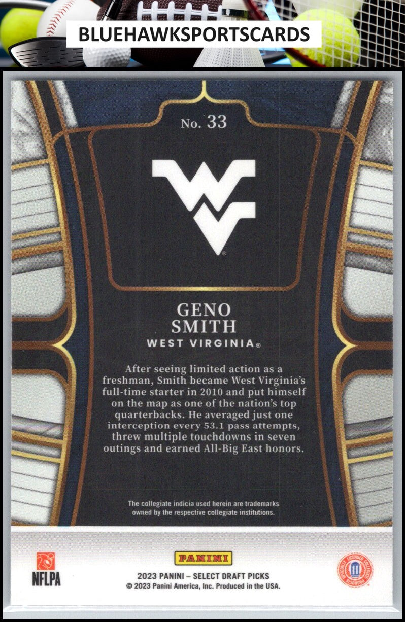 2023 Panini Select Draft Picks #33 Geno Smith Blue Retail