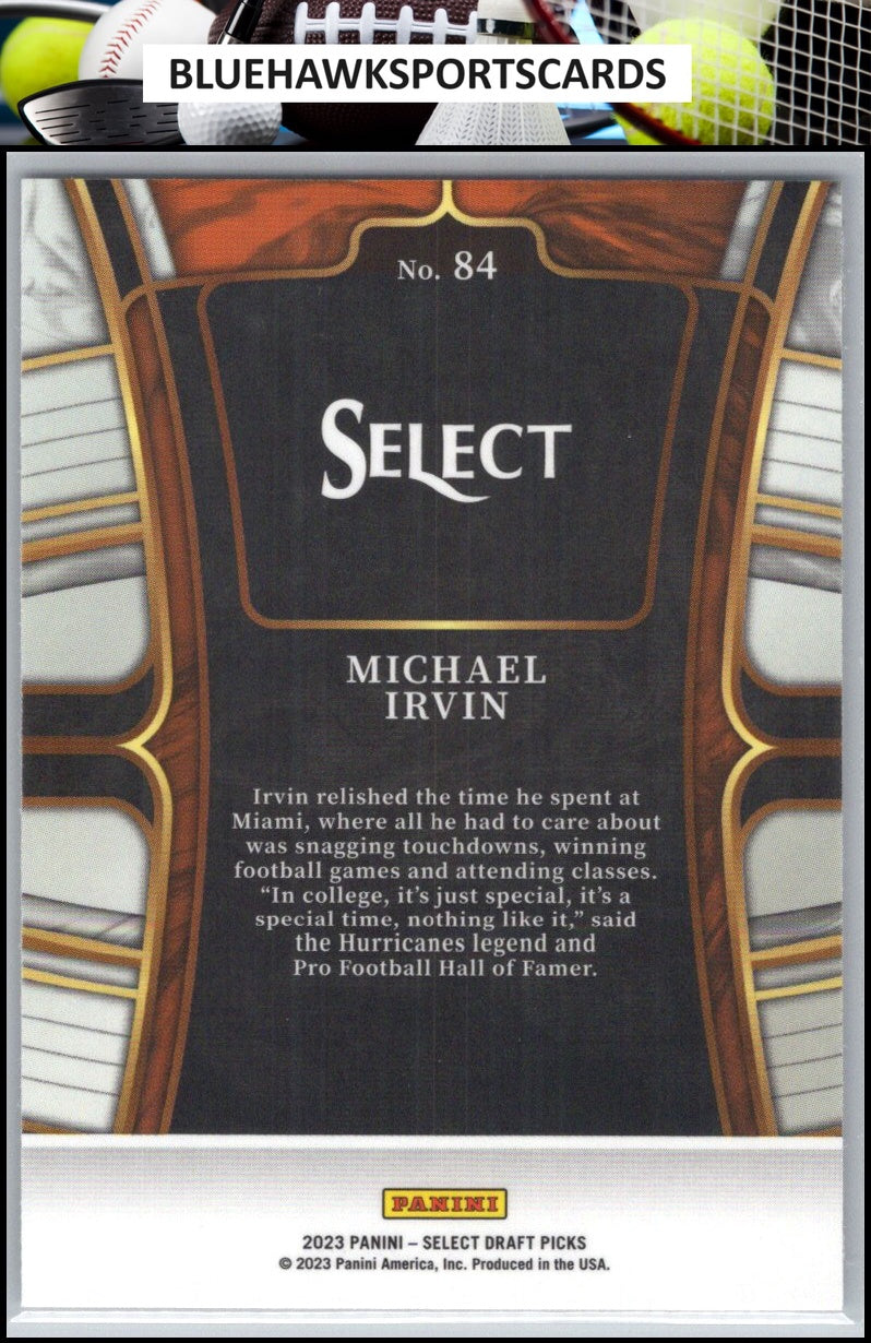 2023 Panini Select Draft Picks #84 Michael Irvin Blue Retail