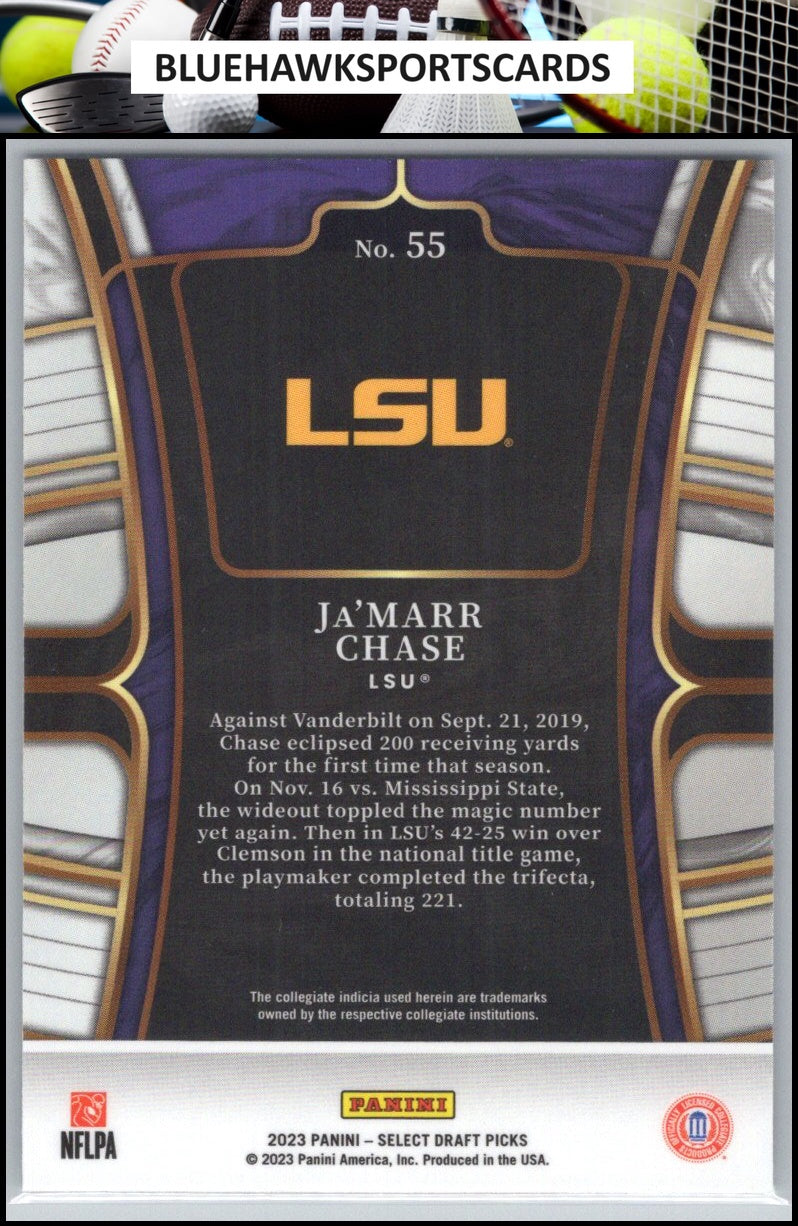 2023 Panini Select Draft Picks #55 Ja'Marr Chase Blue Retail