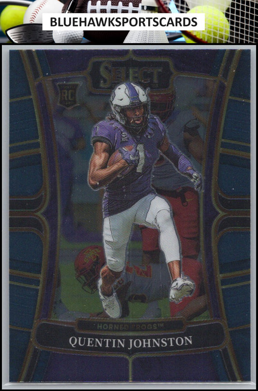 2023 Panini Select Draft Picks #5 Quentin Johnston Blue Retail