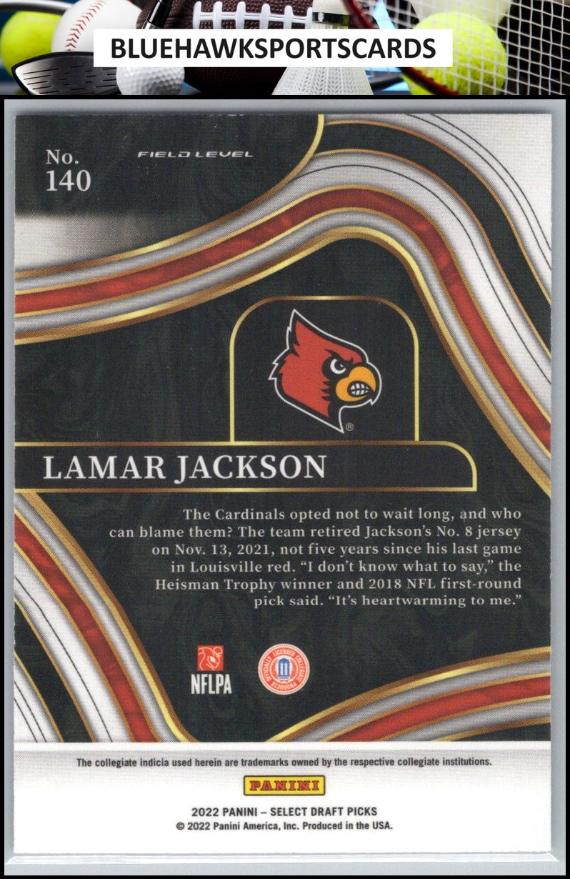 2022 Panini Select Draft Picks #140 Lamar Jackson Blue (Retail Base)