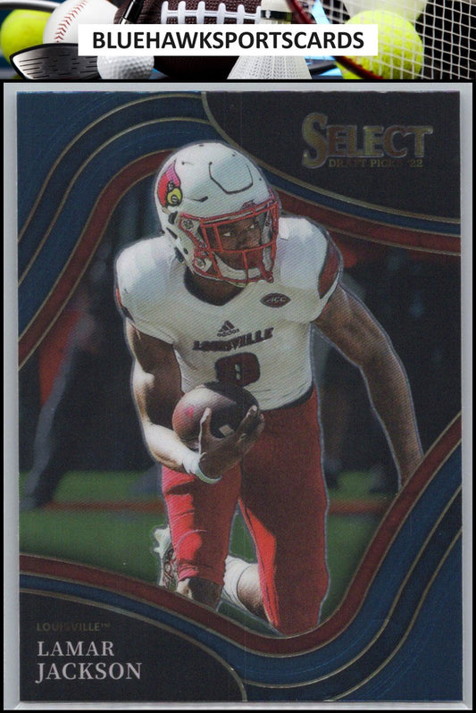 2022 Panini Select Draft Picks #140 Lamar Jackson Blue (Retail Base)