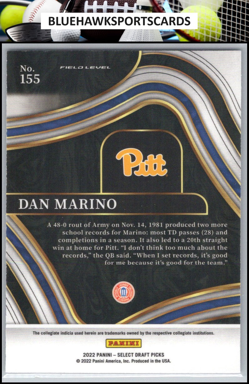 2022 Panini Select Draft Picks #155 Dan Marino Blue (Retail Base)