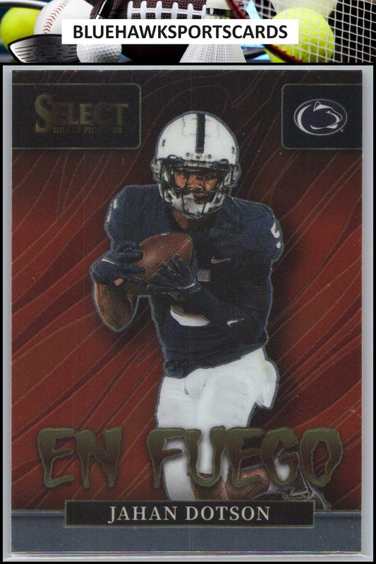 2022 Panini Select Draft Picks #EN-JD Jahan Dotson En Fuego