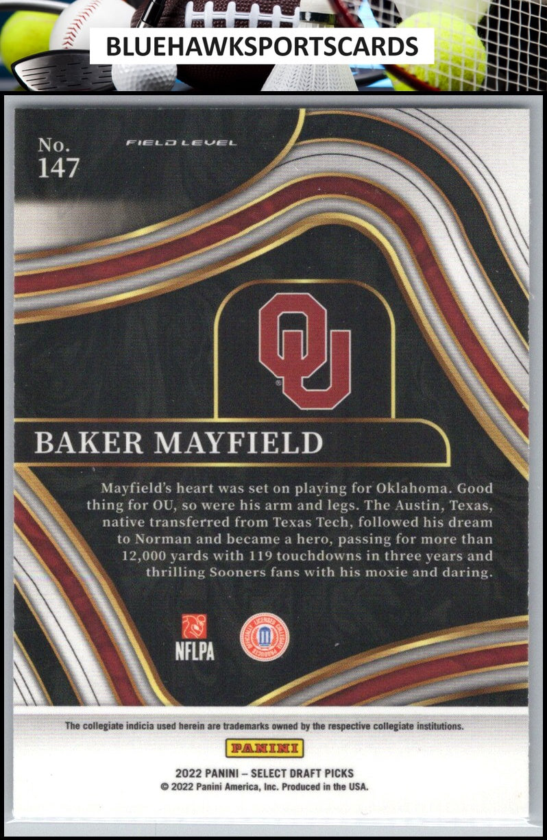 2022 Panini Select Draft Picks #147 Baker Mayfield Blue (Retail Base)