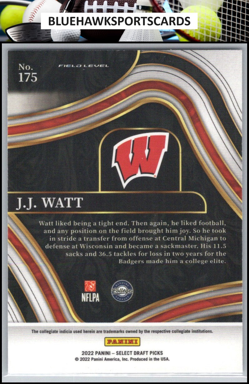 2022 Panini Select Draft Picks #175 J.J. Watt Blue (Retail Base)