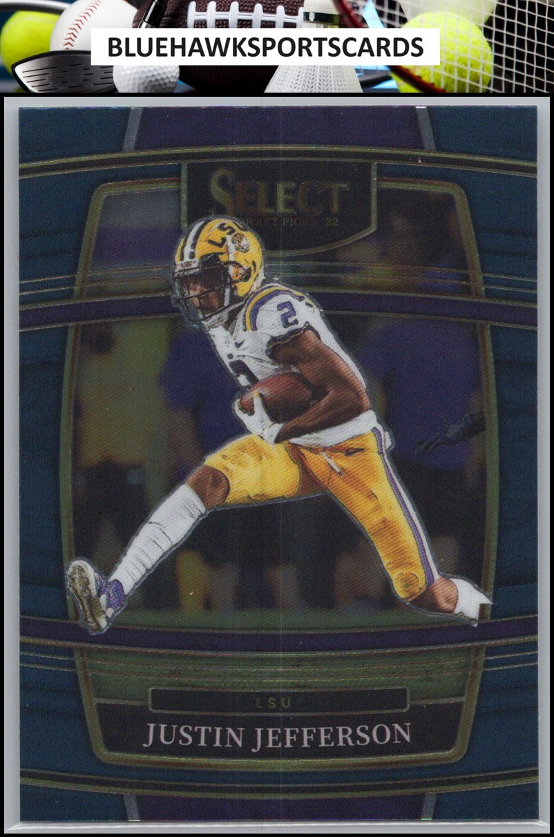 2022 Panini Select Draft Picks #49 Justin Jefferson Blue (Retail Base)