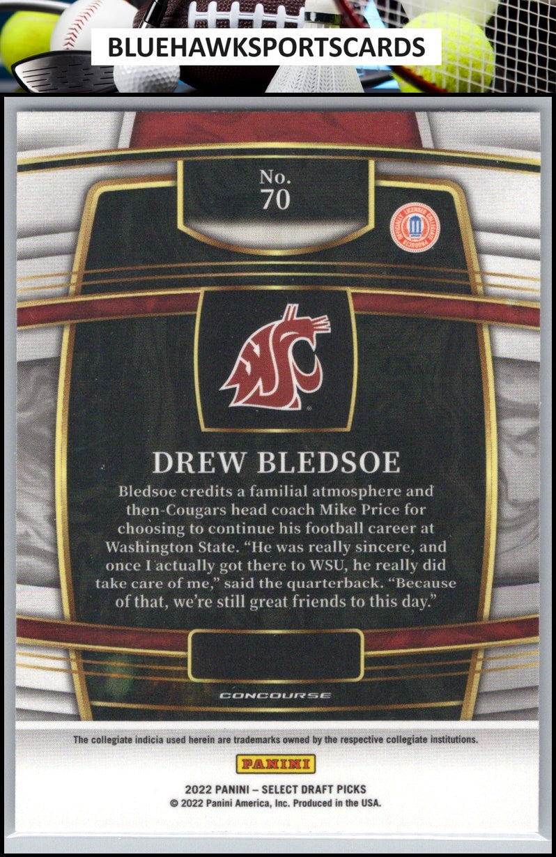 2022 Panini Select Draft Picks #70 Drew Bledsoe Blue (Retail Base)