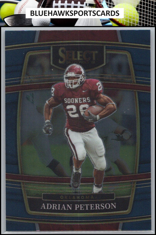 2022 Panini Select Draft Picks #65 Adrian Peterson Blue (Retail Base)