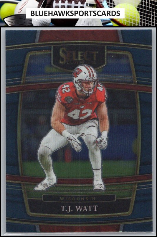 2022 Panini Select Draft Picks #34 T.J. Watt Blue (Retail Base)