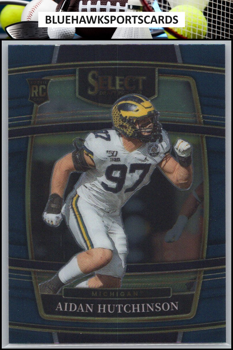 2022 Panini Select Draft Picks #33 Aidan Hutchinson Blue (Retail Base)