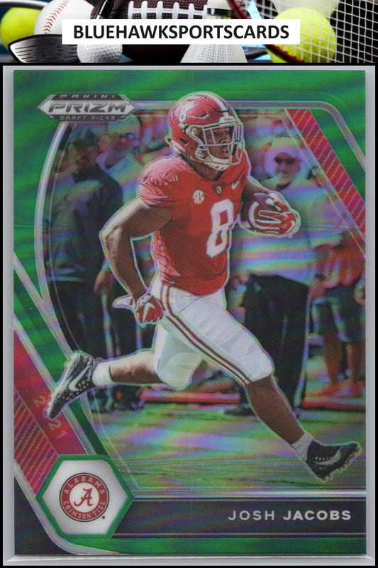 2021 Panini Prizm Draft Picks Collegiate #95 Josh Jacobs Green Wave