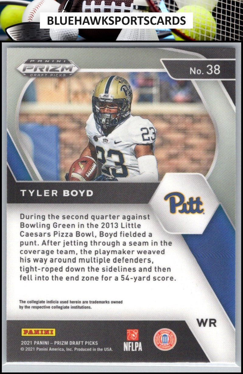 2021 Panini Prizm Draft Picks Collegiate #38 Tyler Boyd