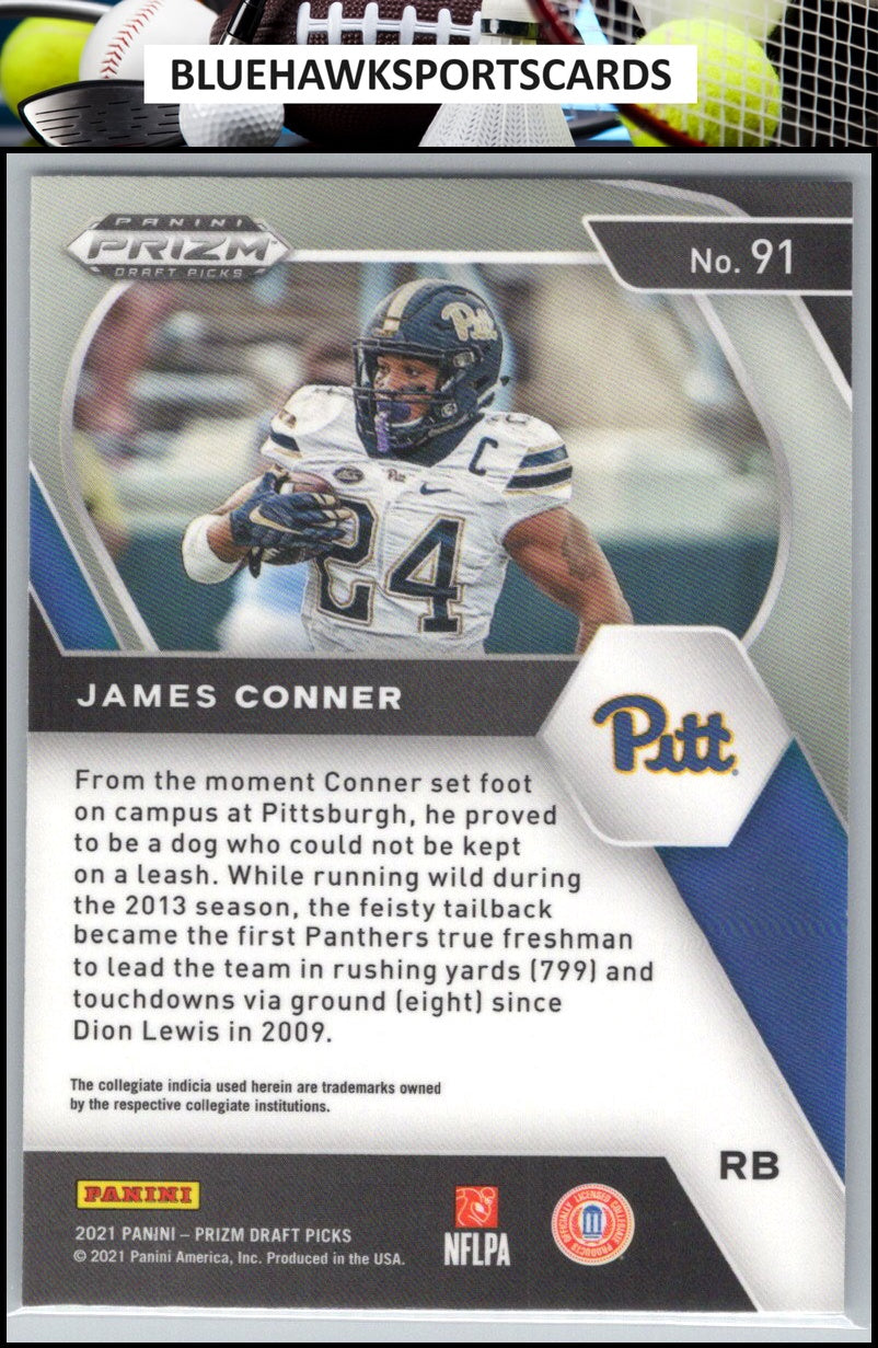 2021 Panini Prizm Draft Picks Collegiate #91 James Conner