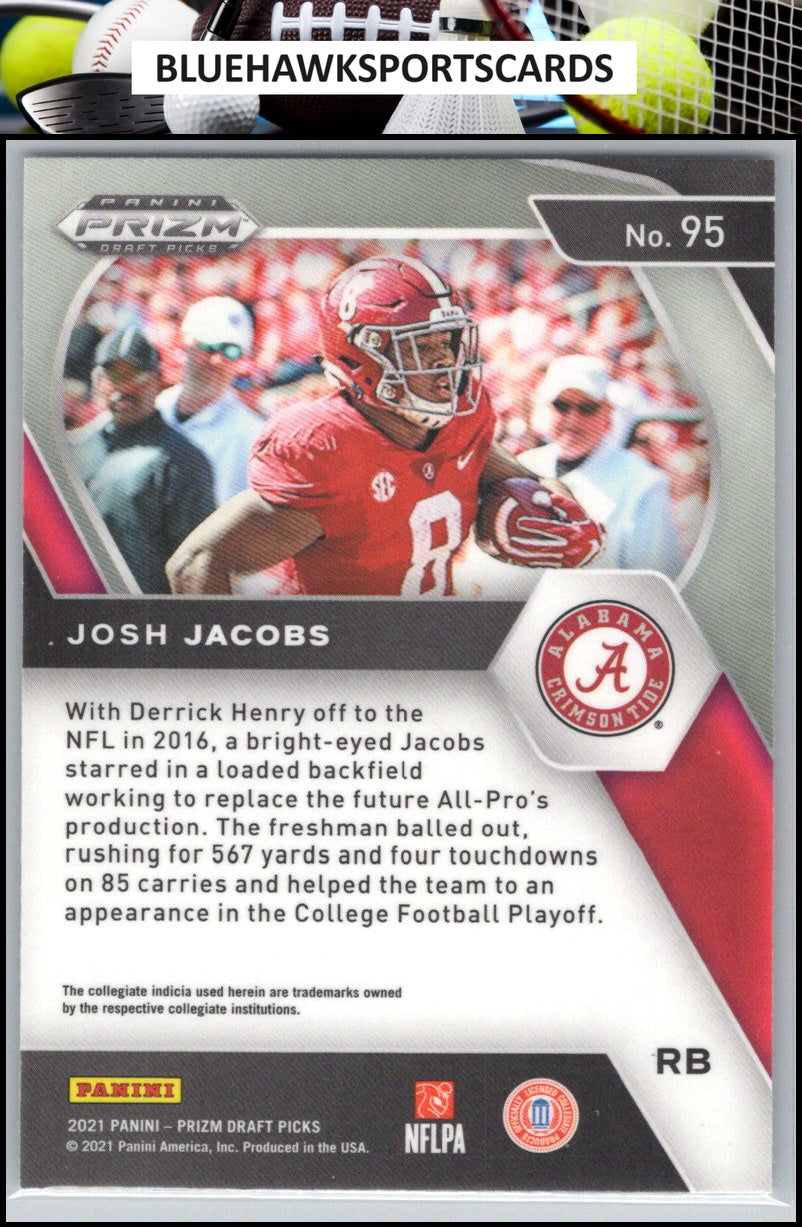 2021 Panini Prizm Draft Picks Collegiate #95 Josh Jacobs