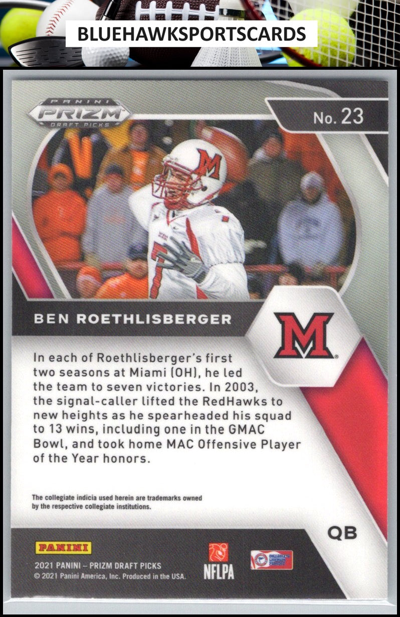 2021 Panini Prizm Draft Picks Collegiate #23 Ben Roethlisberger