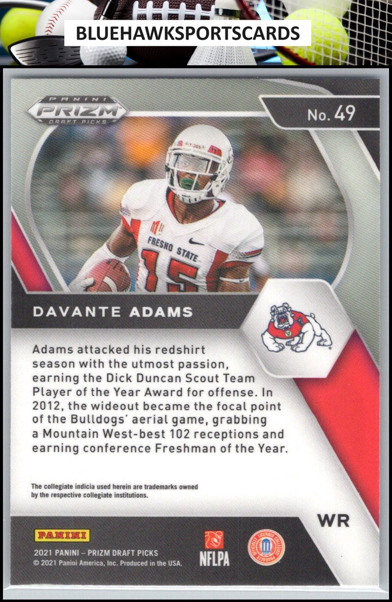 2021 Panini Prizm Draft Picks Collegiate #49 Davante Adams