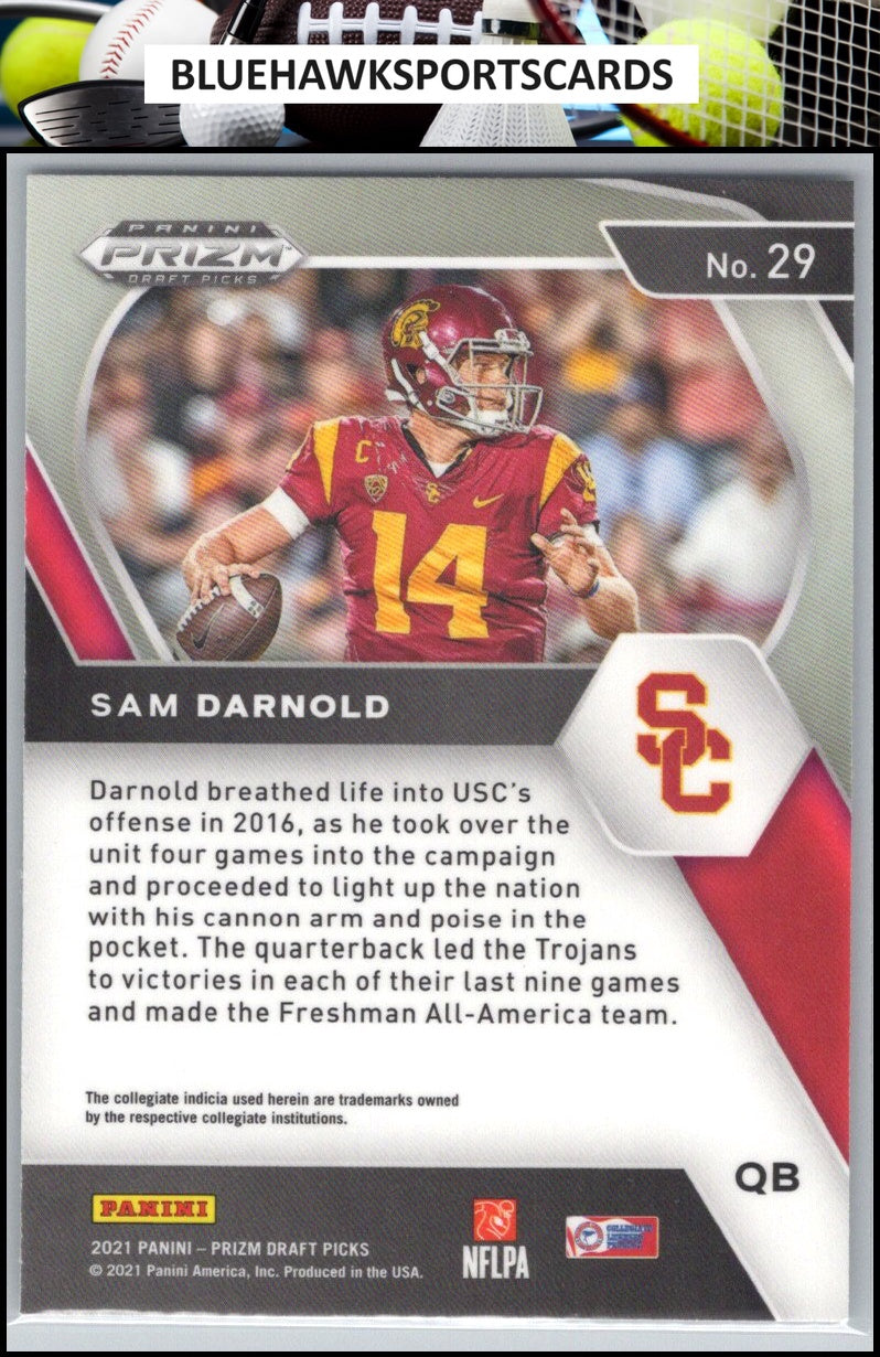 2021 Panini Prizm Draft Picks Collegiate #29 Sam Darnold