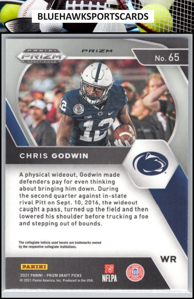 2021 Panini Prizm Draft Picks Collegiate #65 Chris Godwin Silver