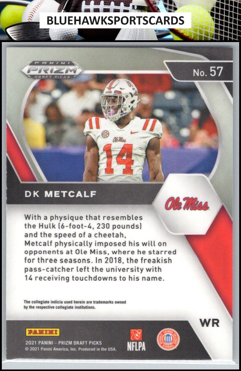 2021 Panini Prizm Draft Picks Collegiate #57 DK Metcalf