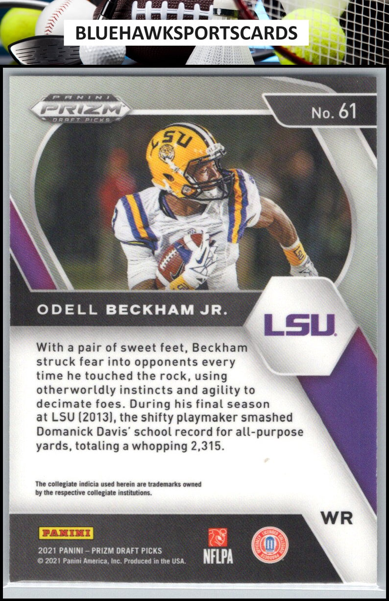 2021 Panini Prizm Draft Picks Collegiate #61 Odell Beckham Jr.