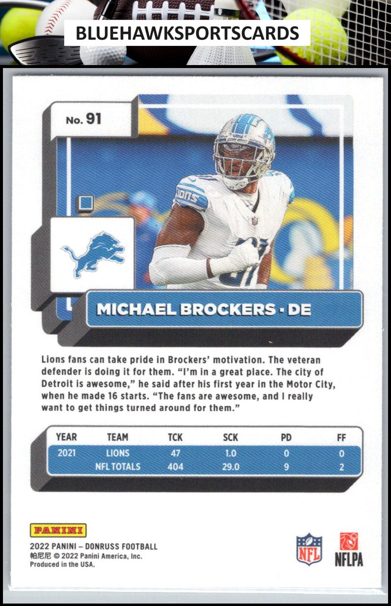 2022 Donruss #91 Michael Brockers Blue Press Proof
