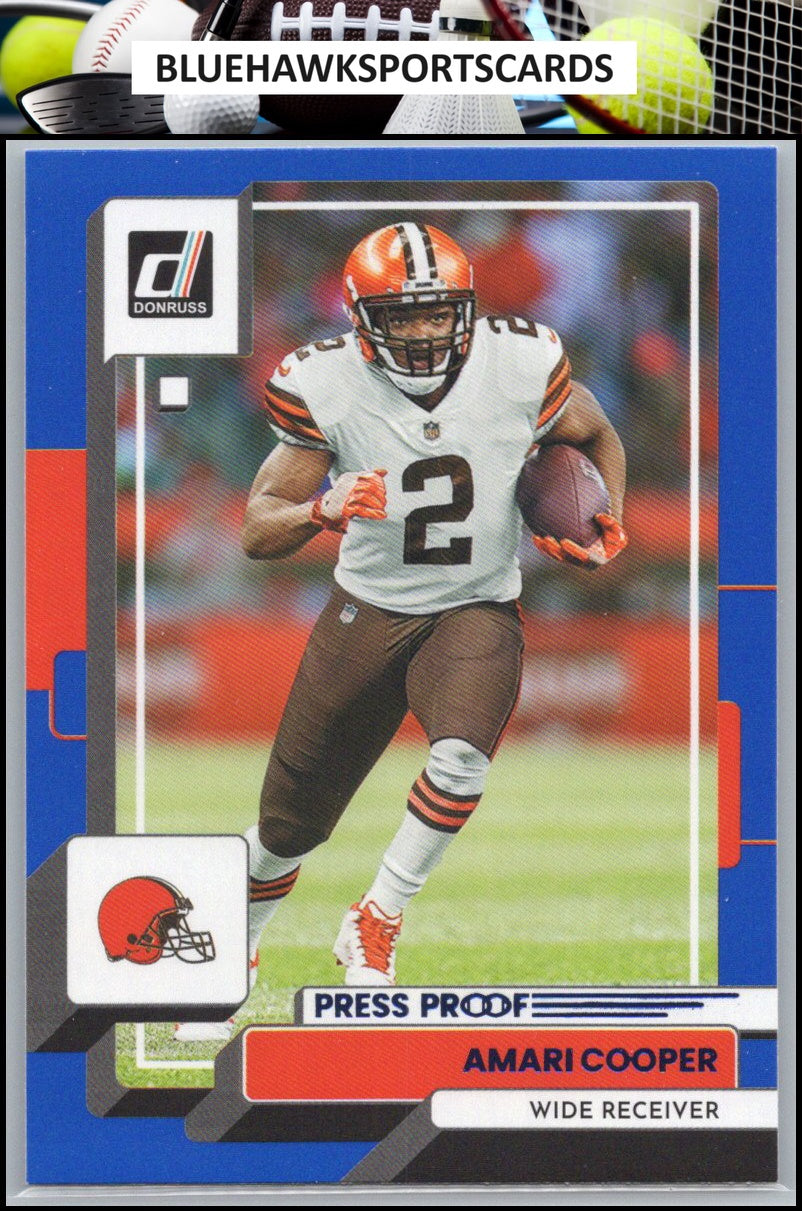 2022 Donruss #149 Amari Cooper Blue Press Proof