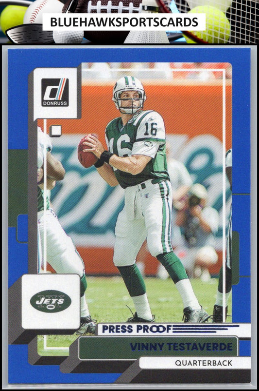 2022 Donruss #148 Vinny Testaverde Blue Press Proof