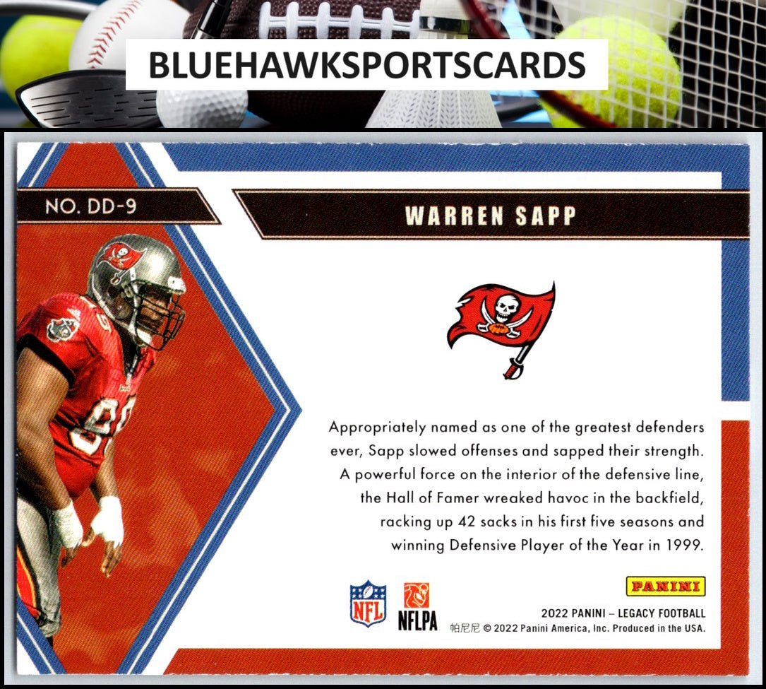 2022 Panini Legacy #DD-9 Warren Sapp Decade of Dominance
